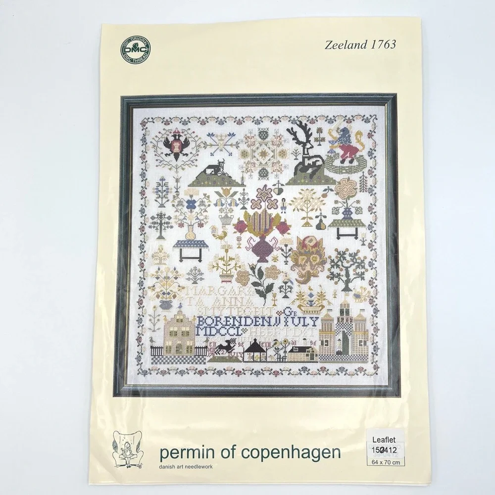 Permin of Copenhagen Zeeland 1763 Cross Stitch Pattern Chart 150412 Sampler